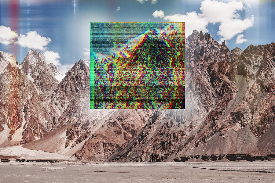 Glitch effect on mountain landscape Photograph by Donald Iain Smith