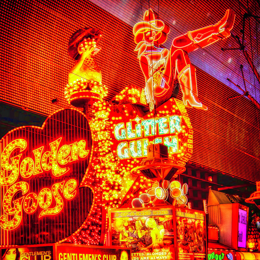 Glitter Gulch Cowgirl Las Vegas Photograph by Tatiana Travelways