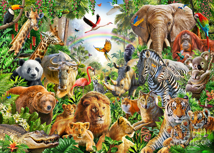 Global Animals Digital Art by MGL Meiklejohn Graphics Licensing