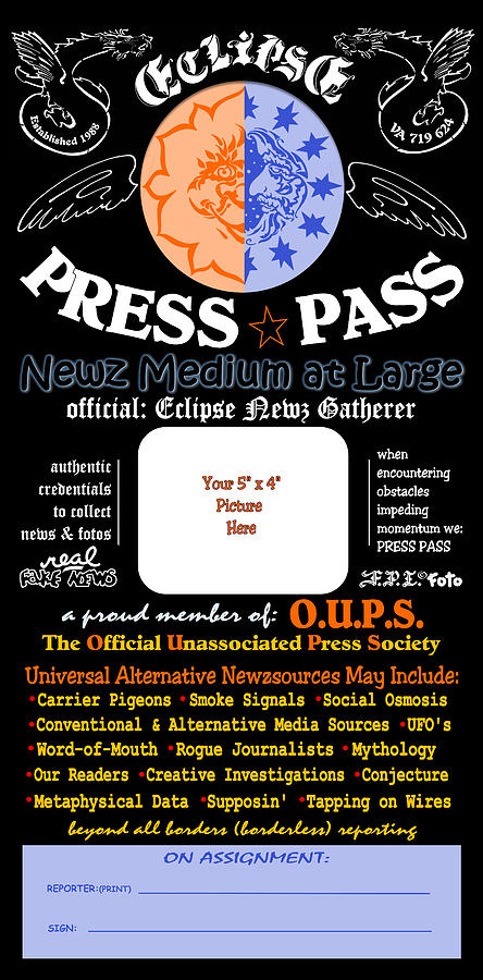 Global Press Pass Mixed Media by Dawn Sperry
