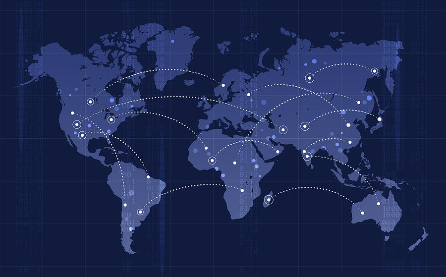 Global Transportation Drawing by Amtitus