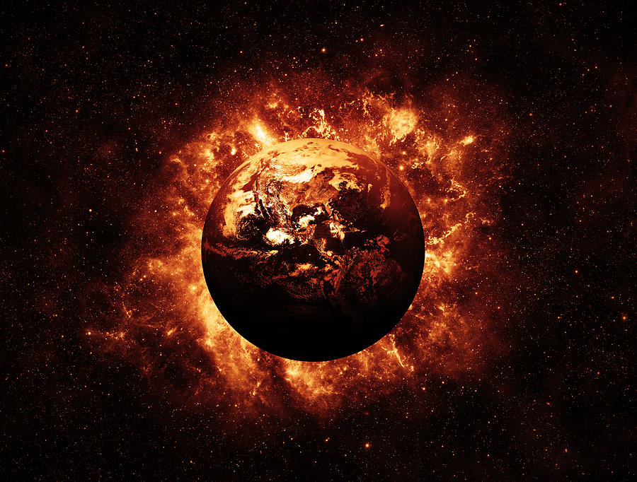 Global Warming - Elements of this Image furnished by NASA Photograph by Aphelleon