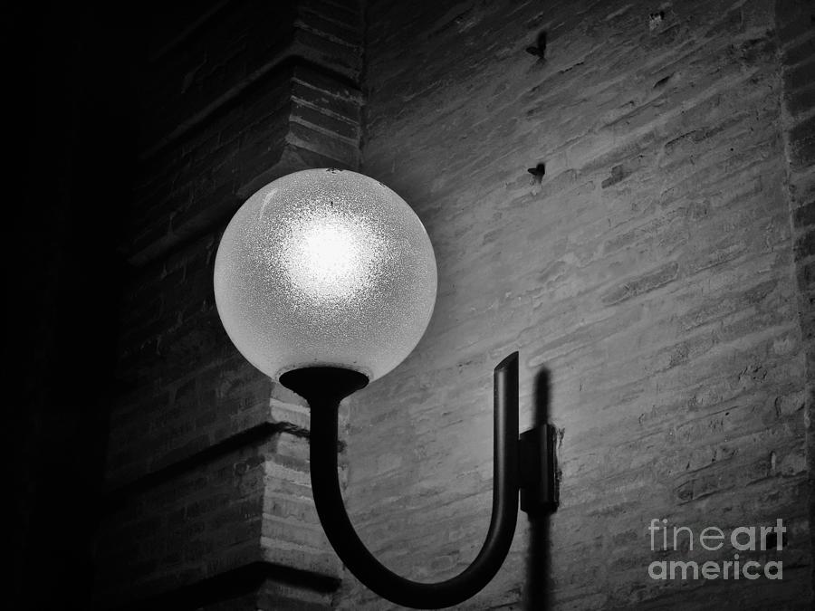 Globe Light Black and White Photograph by Aisha Isabelle