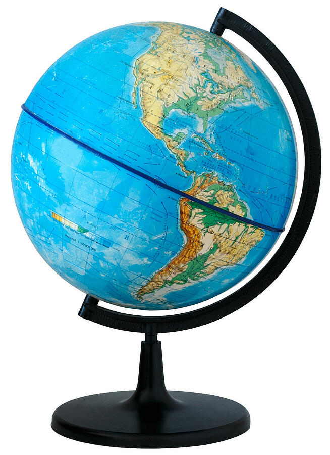 Globe. Physical map Photograph by Ibraman3012