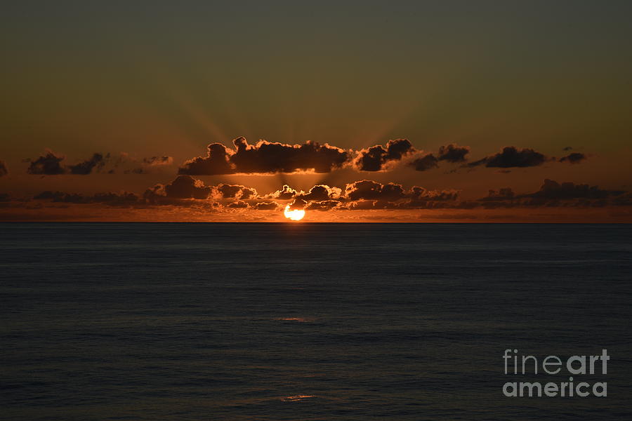 Globe Sun At Sunset, Caribbean Photograph by Tom Wurl
