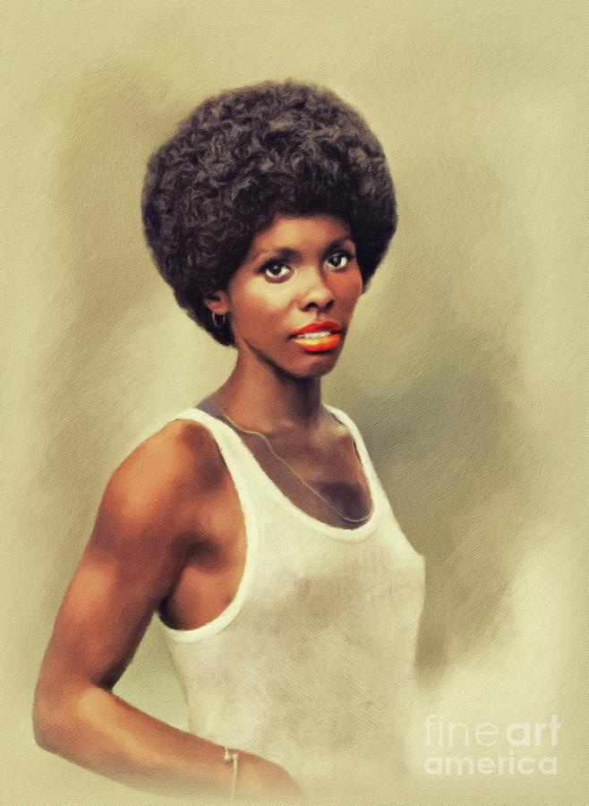 Vintage Painting - Gloria Hendry, Actress by Esoterica Art Agency