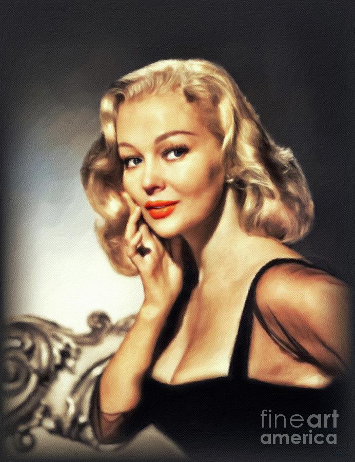 Gloria Pall, Vintage Actress Painting by Esoterica Art Agency