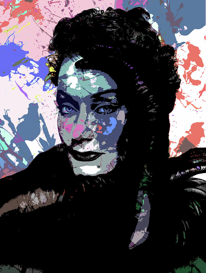 Gloria Swanson psychedelic portrait Digital Art by Movie World Posters