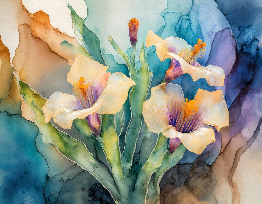 Glorious Bloom I Mixed Media by Susan Rydberg