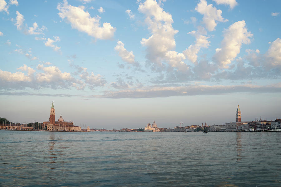 Glorious Morning in Venice - Venetian Lagoon Vista with the Best Churches Photograph by Georgia Mizuleva
