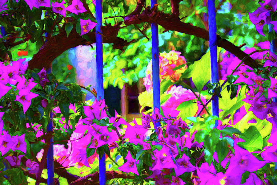 Glorious purple garden Digital Art by Tatiana Travelways