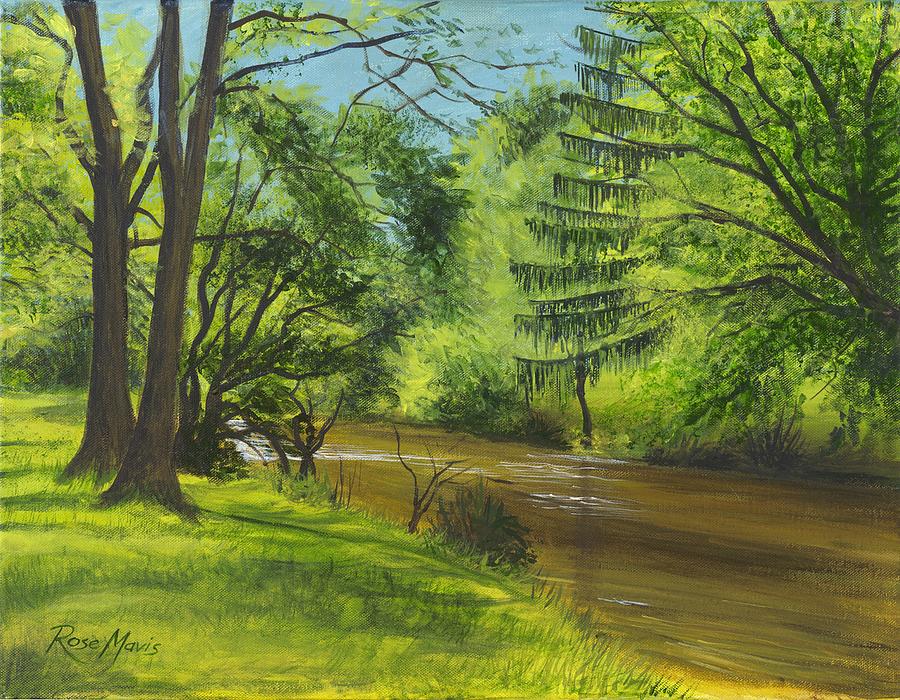 Spring Painting - Glorious Spring at Saucon by Rose Mavis Spring Painting - Glorious Spring at Saucon by Rose Mavis