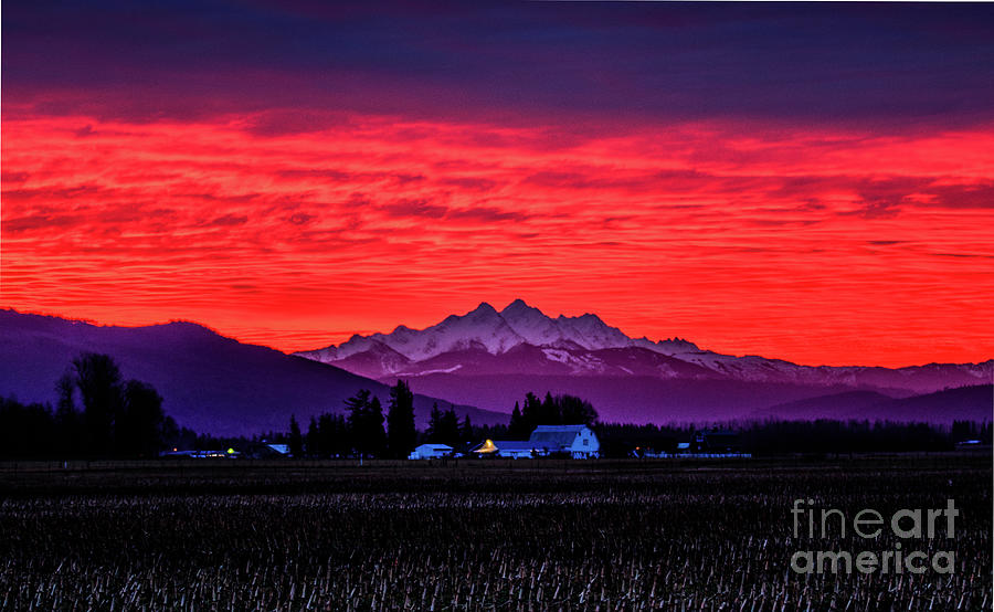 Glorious Sunrise over the Twin Sisters Photograph by Randy Small - Fine ...