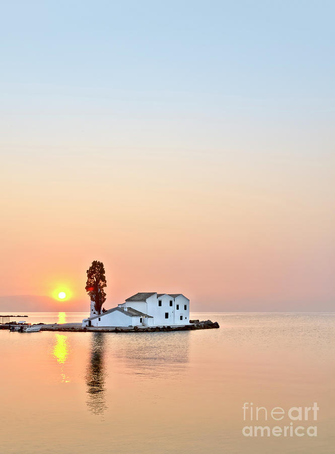 Singled out at sea glory, Glory of sunrise at sea Was taken in Greece, Corfu when sun just is rising Photograph by Tatiana Bogracheva