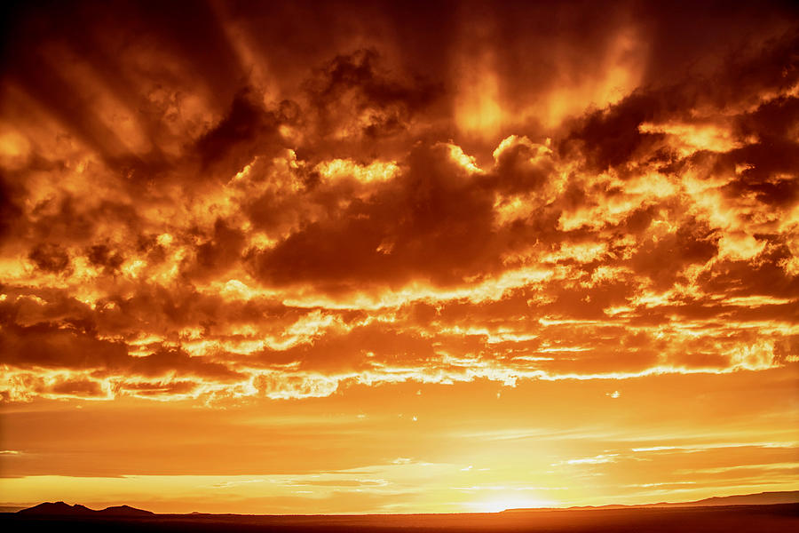 Glorious Sunset Near Taos NM Photograph by Elijah Rael