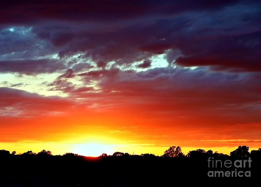 Glorious Vivid Sunset Photograph by Lori Lafargue
