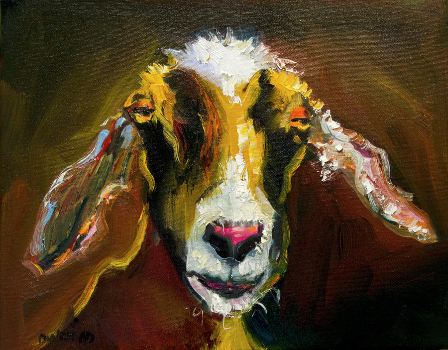 Glory Goat Painting by Diane Whitehead