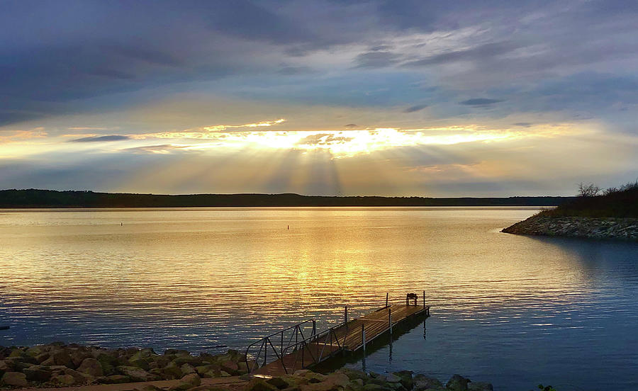 Glory Lights Over the Lake Photograph by Sue Ann Seel - Fine Art America