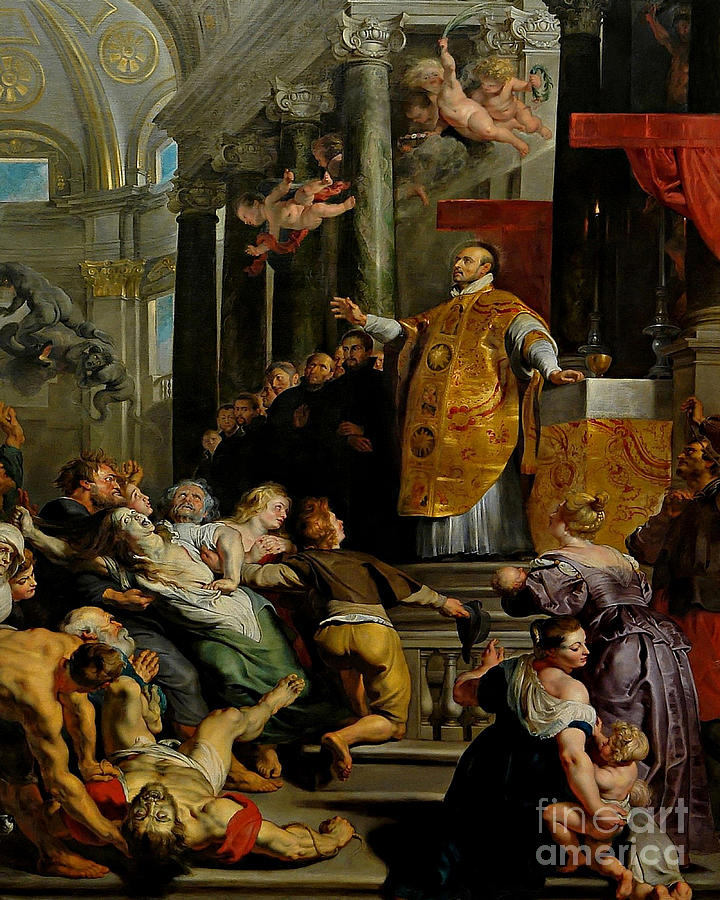 Glory of St. Ignatius of Loyola - CZGIL Painting by Peter Paul Rubens