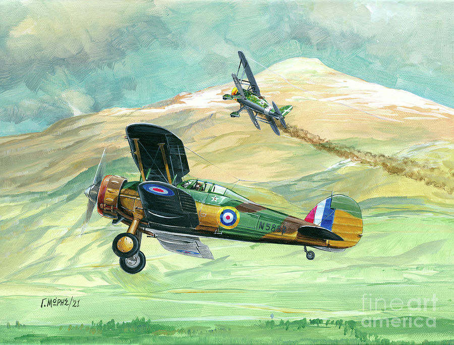 Gloster Gladiator Painting by Georgios Moris - Fine Art America