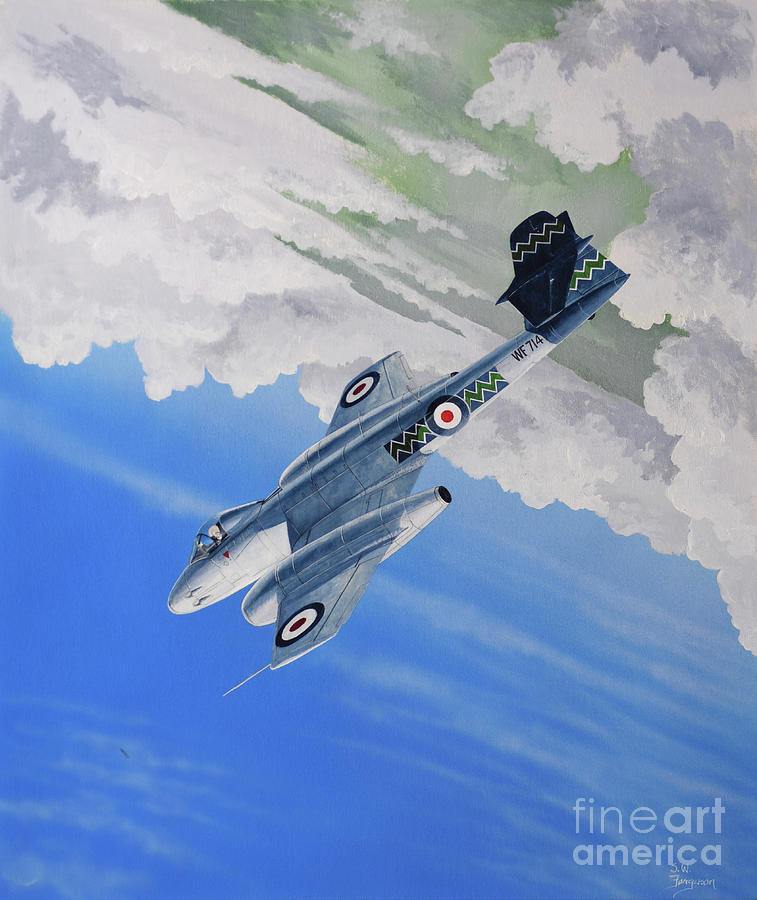 Gloster Meteor F.Mk8 Painting by Steve Ferguson