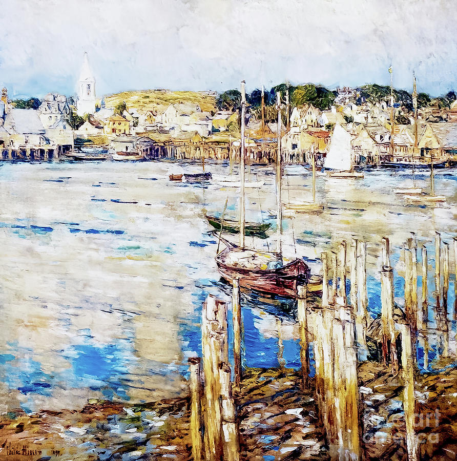 Gloucester by Childe Hassam 1899 Painting by Childe Hassam