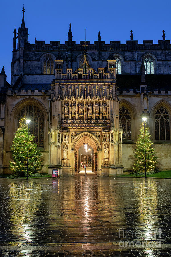 Gloucester Cathedral at Christmas  Photograph by Tim Gainey