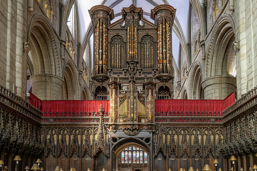 Gloucester Cathedral Organ 2 Photograph by Shirley Mitchell - Fine Art ...