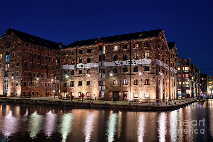 Gloucester Docks at Night in December Photograph by Tim Gainey