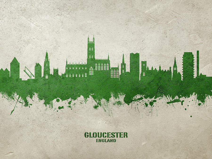 Gloucester England Skyline #84 Digital Art by Michael Tompsett