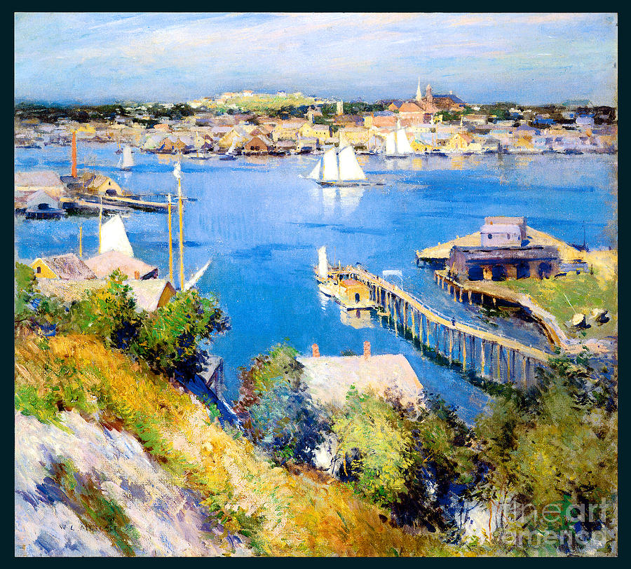 Gloucester Harbor 1895 Painting by Willard Leroy Metcalf