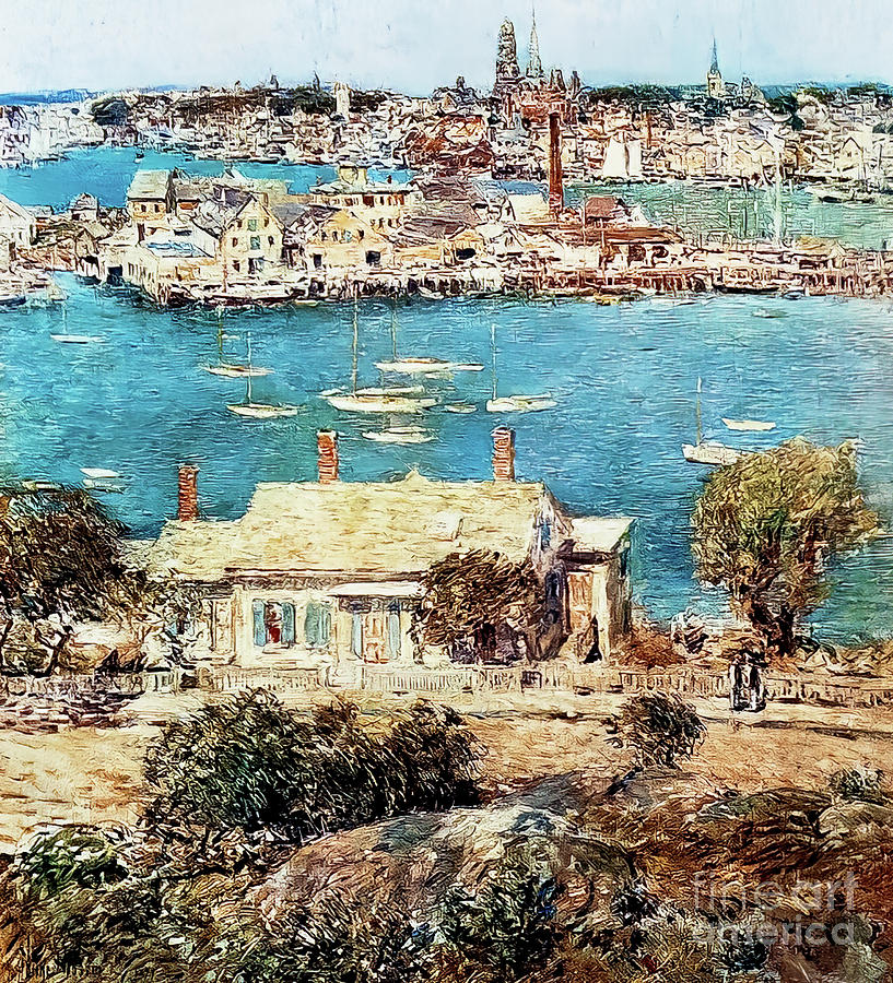 Gloucester Harbor II by Childe Hassam 1899 Painting by Childe Hassam