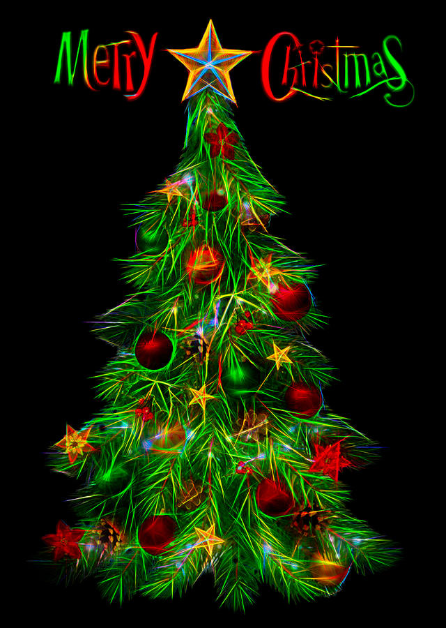 Glow Christmas Tree II Digital Art by Rick Fisk