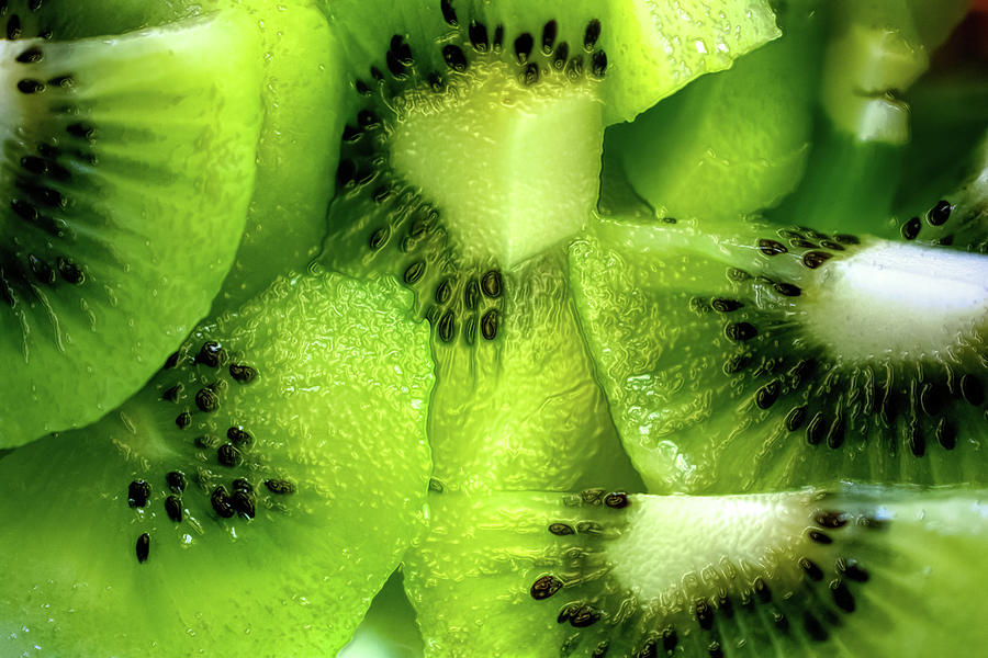 Kiwi Digital Art - Glow Green Kiwi Fruit by Mavicfe Victoria
