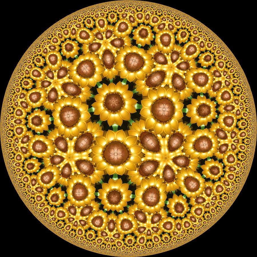 Glow Sunflowers Digital Art by Tis Veugen