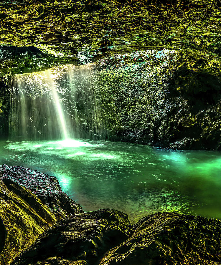 Lamington National Park Photograph - Glow Worm Grotto Triptych_2 by Az Jackson