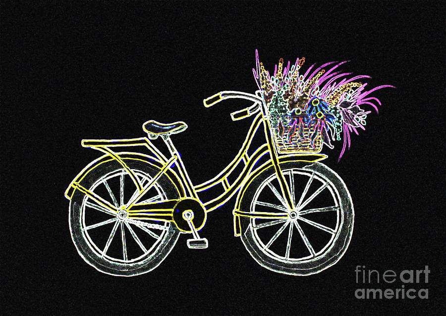 Glowing Bicycle Painting by Norma Appleton