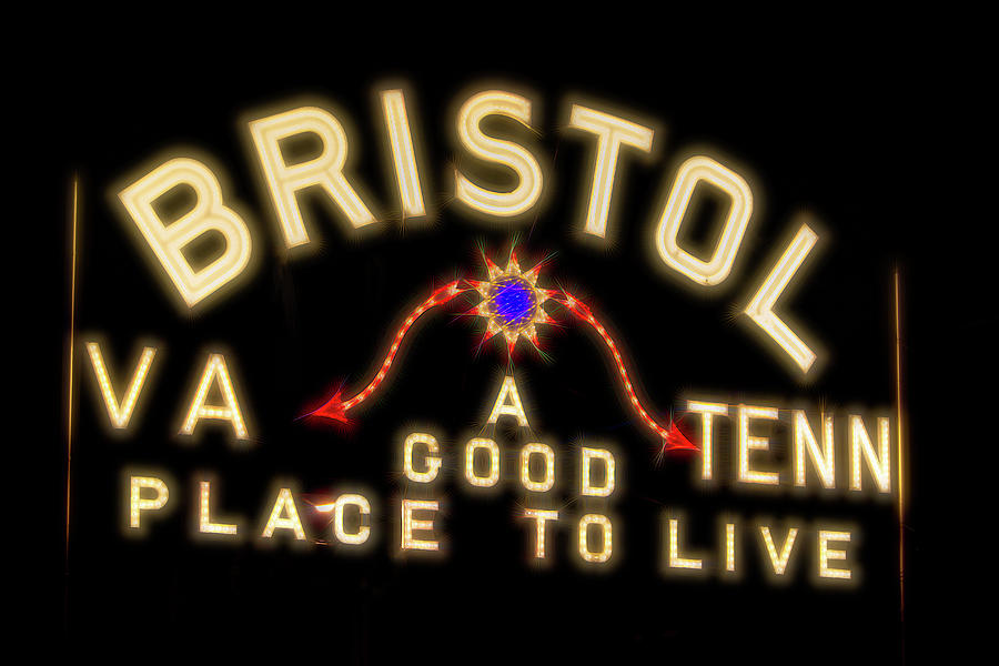 Glowing Bristol Sign Photograph