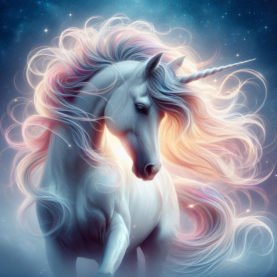 Glowing Fantasy - The Enchanting Unicorn Ride Digital Art by Eve ...