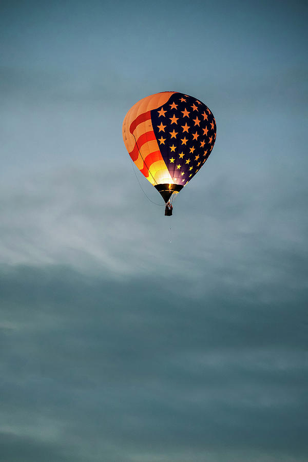 Glowing Flag Balloon Photograph by Deborah Penland