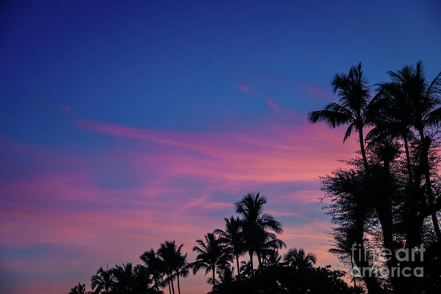 Glowing Island Sunset Photograph