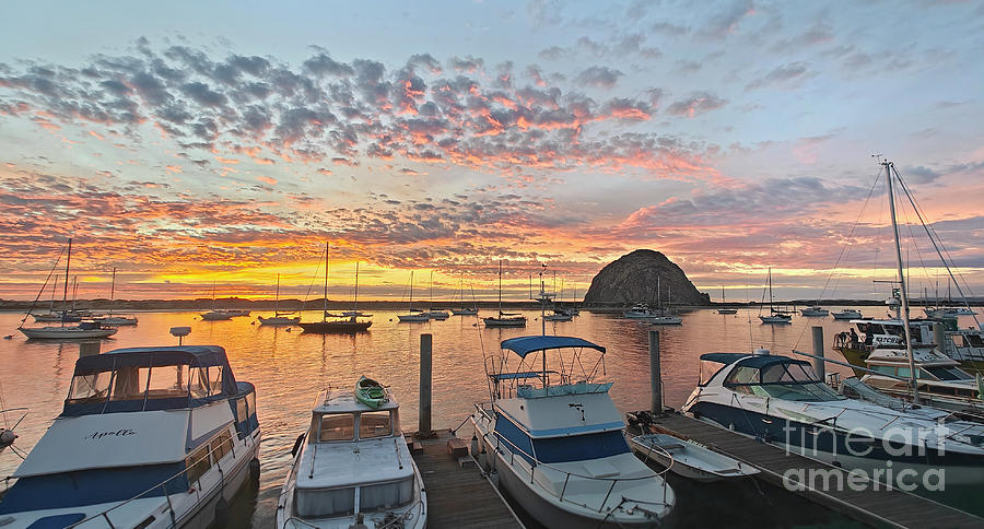 Glowing Sunset at Morro Bay Photograph by Michael Rock