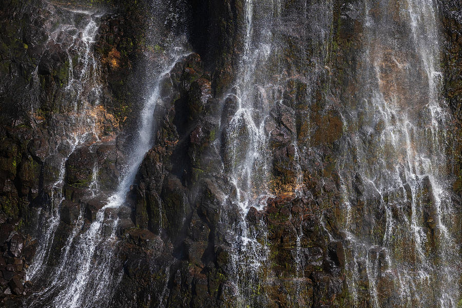 Glymur Falls Landscape Cascade Photograph by Donnie Whitaker