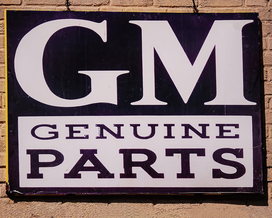 Man Cave Sign Photograph - GM Genuine Parts sign by Flees Photos