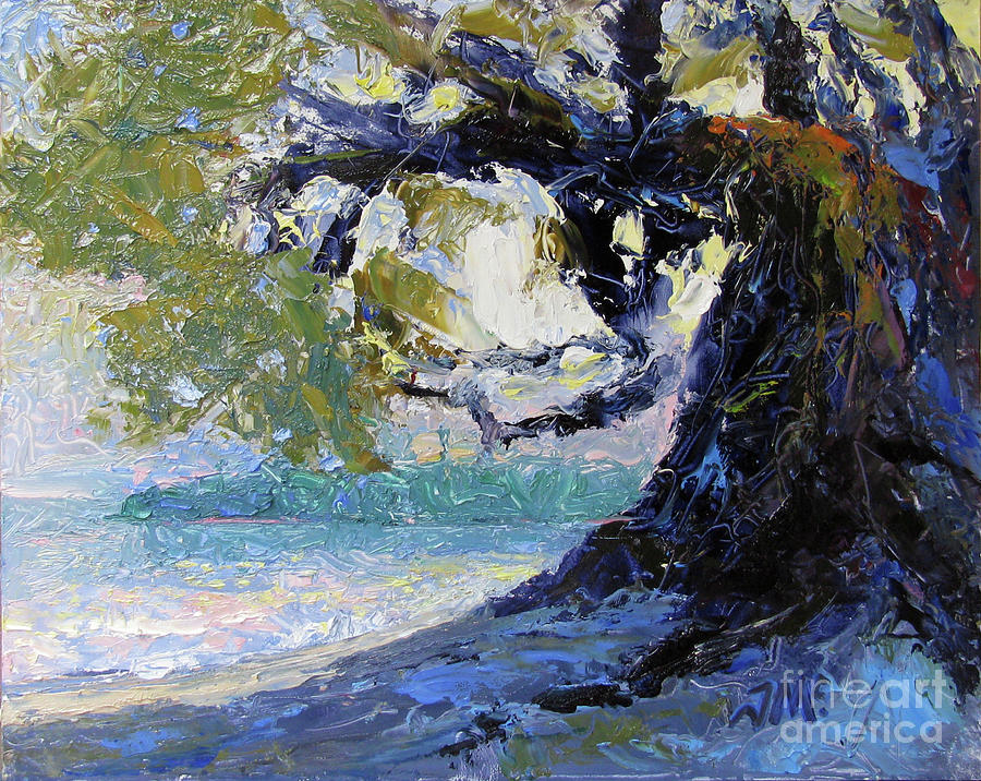 Gnarly Beach Tree, CR Painting by John McCormick