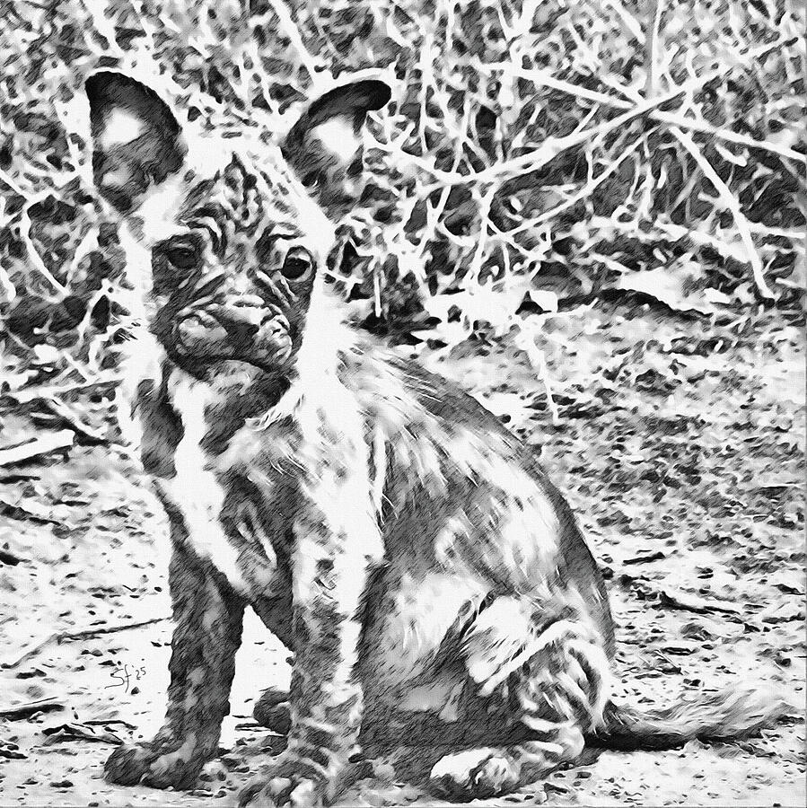 Gnarly Puppy Mixed Media by Shelli Fitzpatrick Gnarly Puppy Mixed Media by Shelli Fitzpatrick