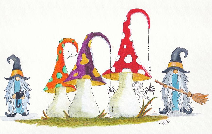 Gnome Witches Painting