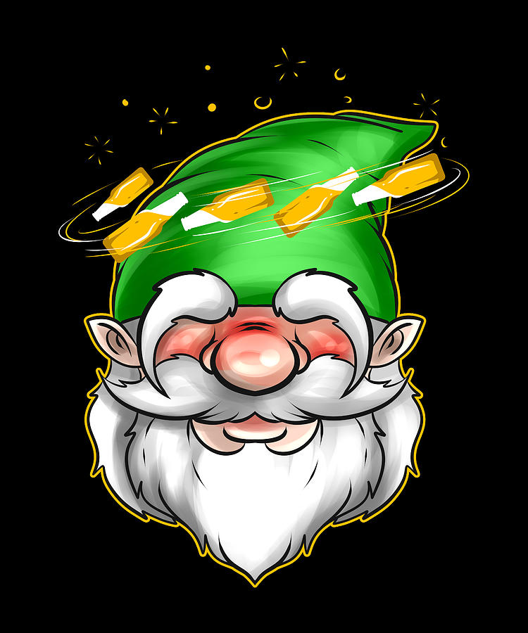 Gnome With Headache From Bottles On St Patricks Day Digital Art By Jan 