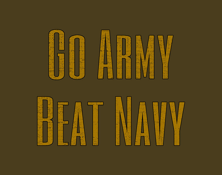 Go Army Beat Navy hipster 70s Painting by Bell Matilda | Pixels