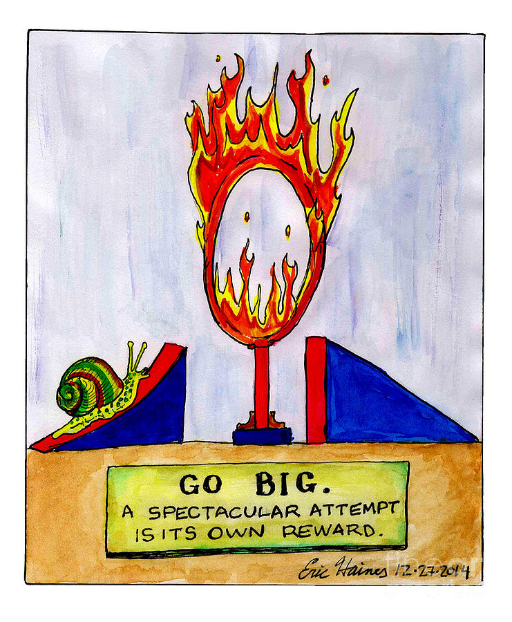 Go Big Drawing by Eric Haines